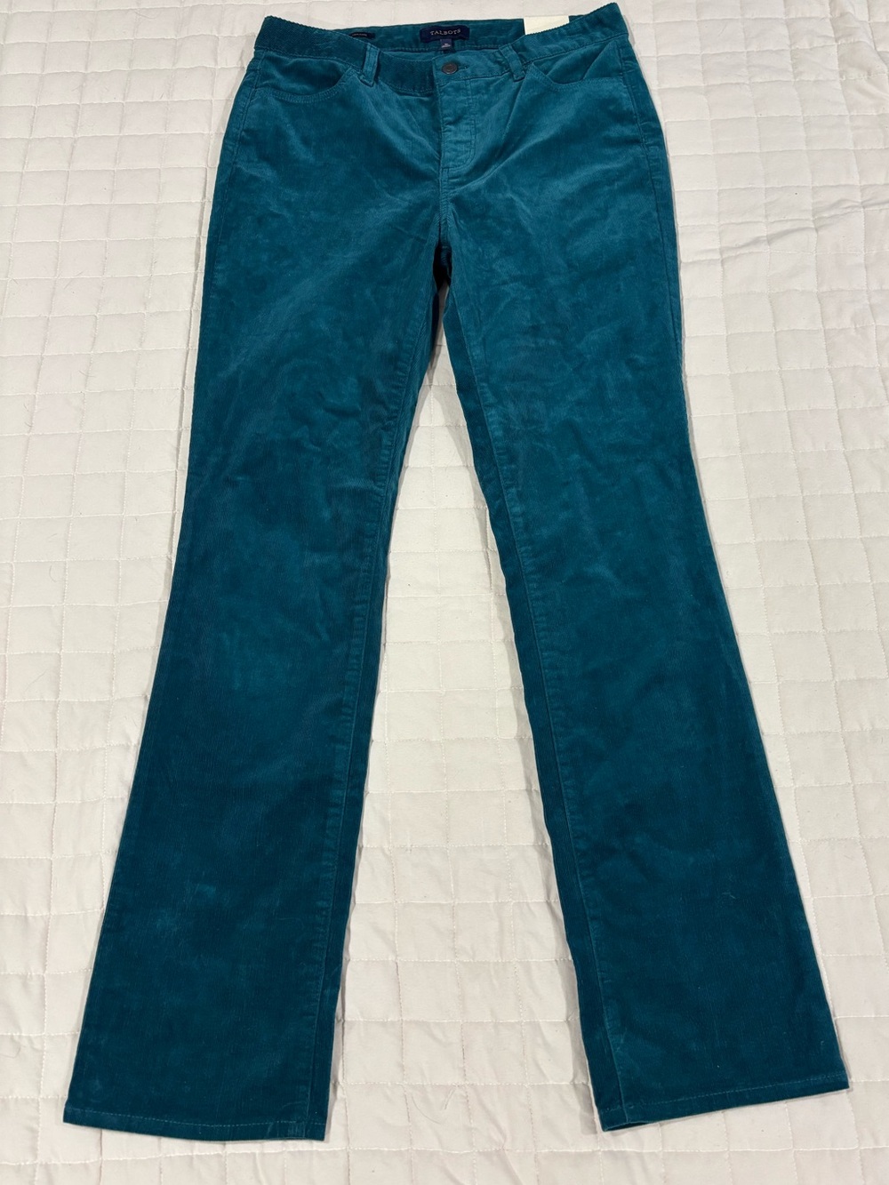 NWT Talbots Corduroy Bootcut Jeans in Teal Heritage Straight Leg Women’s 10